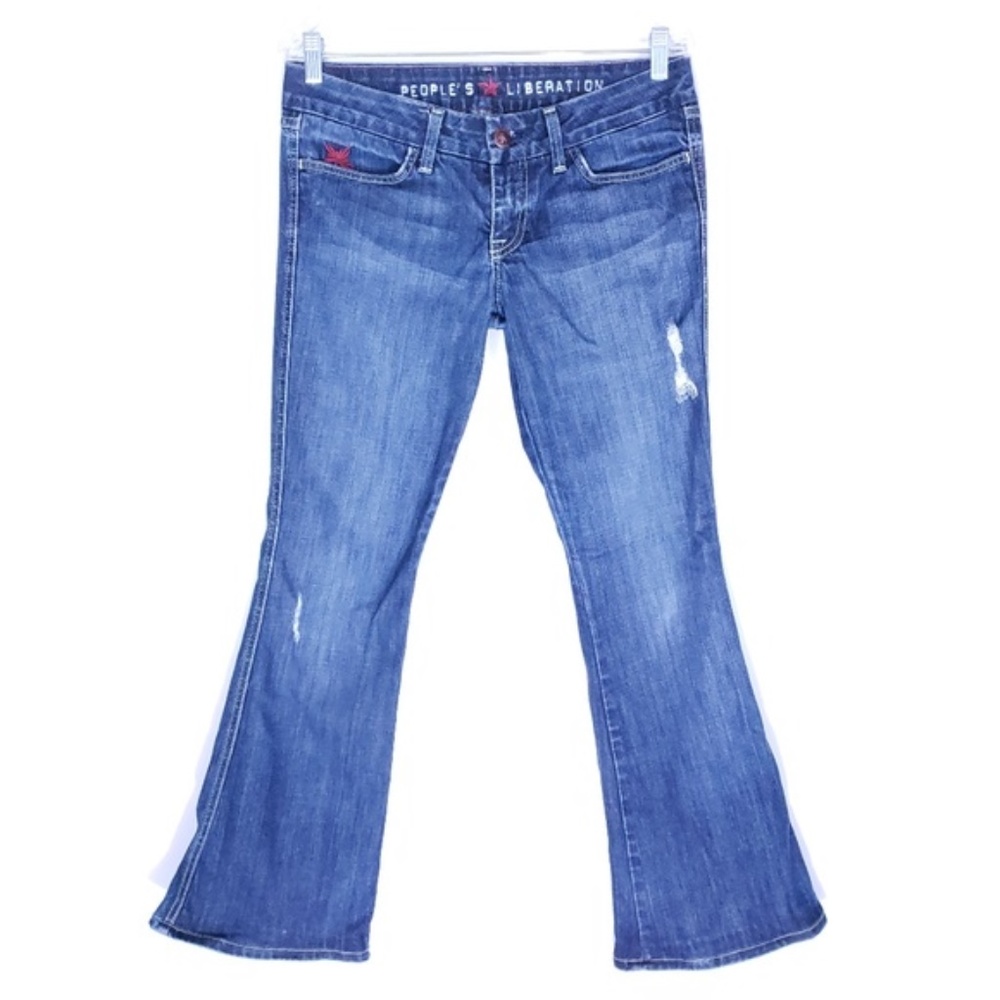 People's Liberation Women Jean Gloria Flare Low Rise Size 28 (32x31)